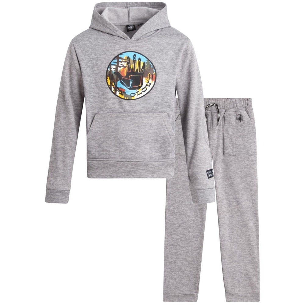 Body Glove Boys' Active Sweatsuit Fleece Hoodie + Jogger Sweatpants 3T NWT